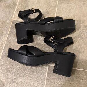 SO Chunky Sandals Quilted Bow Sandals Classic Sandals Women’s Block Heels 9M